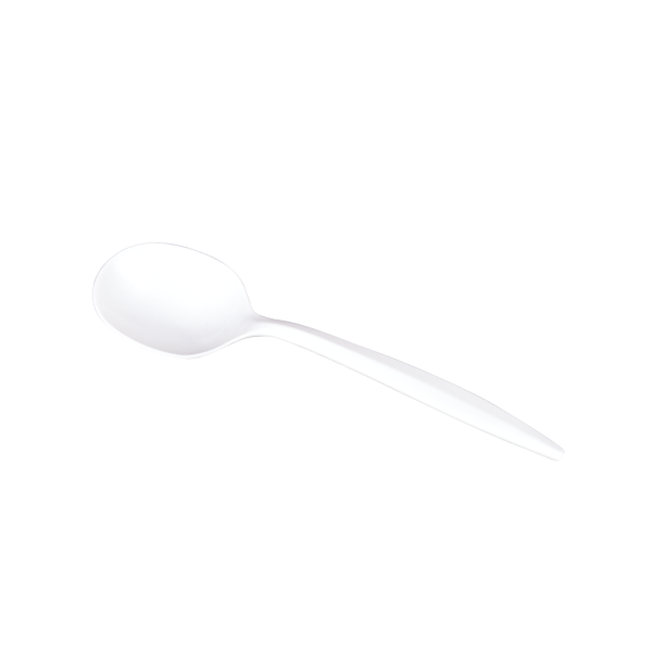 Karat PP Plastic Medium Weight Soup Spoons, White - 1,000 pcs