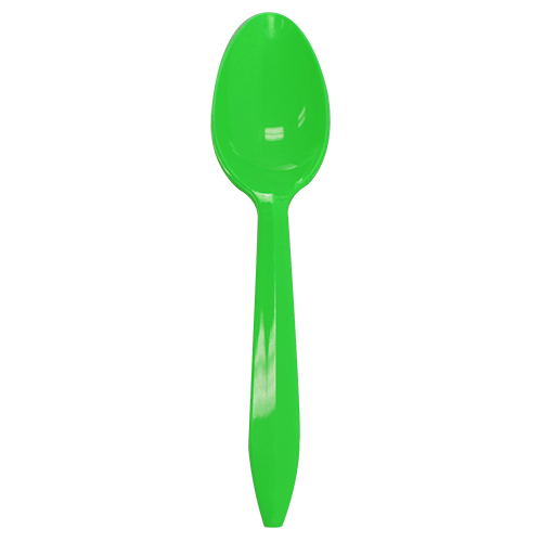 Karat PP Plastic Medium Weight Tea Spoons, Green - 1,000 pcs