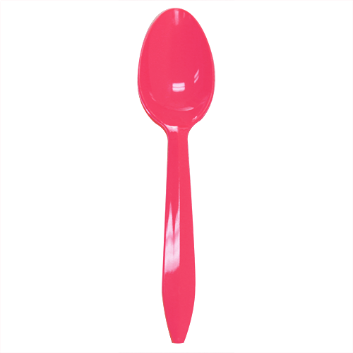 PP Plastic Medium Weight Tea Spoons, Pink - 1,000 pcs