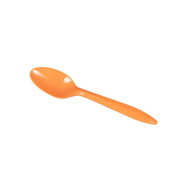 Karat PP Plastic Medium Weight Tea Spoons, Orange - 1,000 pcs