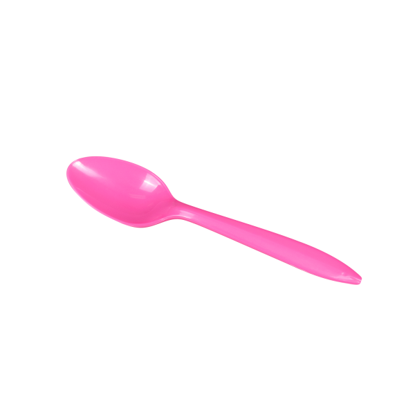 PP Plastic Medium Weight Tea Spoons, Pink - 1,000 pcs