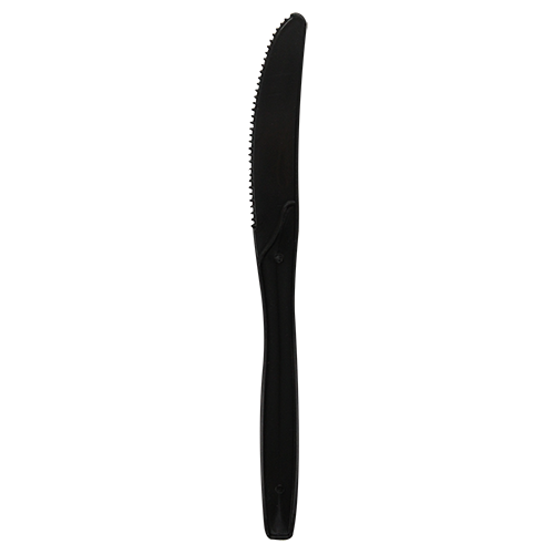 Karat U2011B 6.2 PP Medium-Heavy Weight Disposable Knife, Black (Pack of 1000)