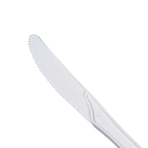 Karat PP Plastic Medium Heavy Weight Knives Bulk Box, White - 1,000 pcs