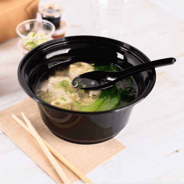 Karat Med-Heavy Weight Asian Soup Spoon, Black -1,000 pcs
