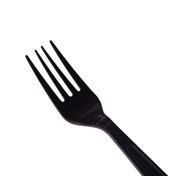 Karat PS Plastic Extra Heavy Weight Fork, Black - 1,000 pcs