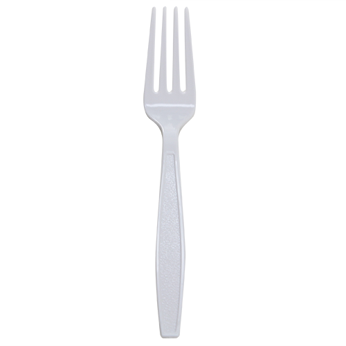 Karat PS Plastic Extra Heavy Weight Forks, White - 1,000 pcs