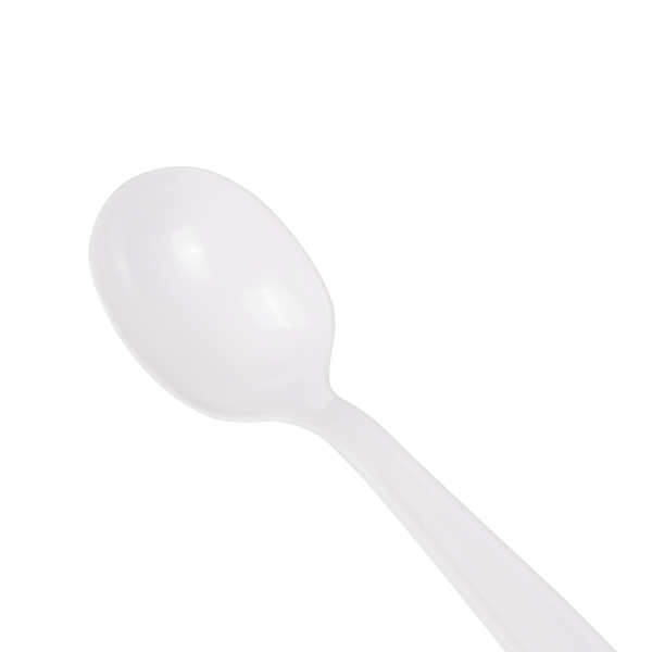 Karat PS Plastic Extra Heavy Weight Soup Spoons, White - 1,000 pcs