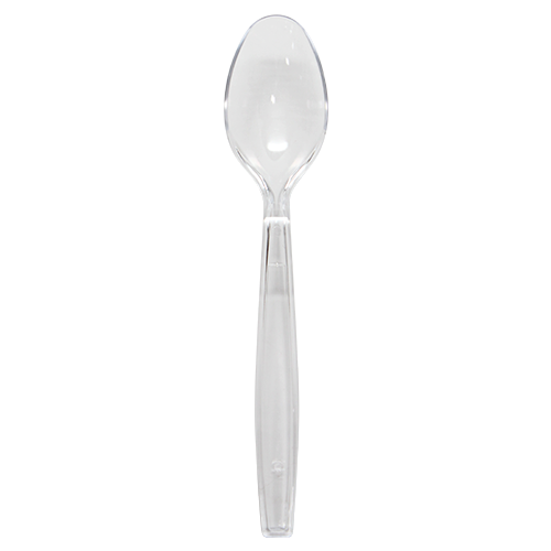 PS Plastic Extra Heavy Weight Tea Spoons, Clear - 1,000 pcs