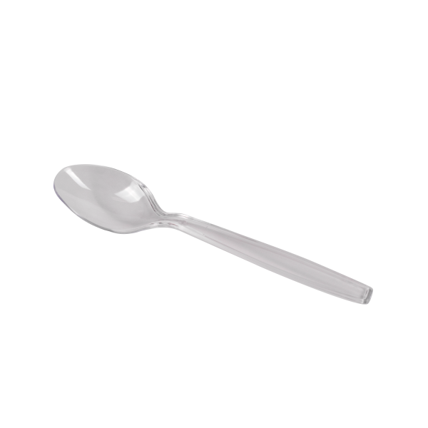 PS Plastic Extra Heavy Weight Tea Spoons, Clear - 1,000 pcs