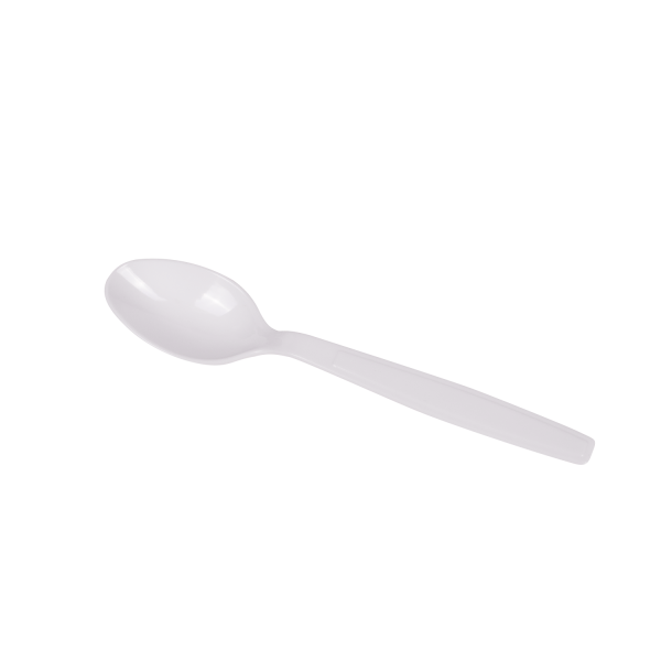 PS Plastic Extra Heavy Weight Tea Spoons, White - 1,000 pcs