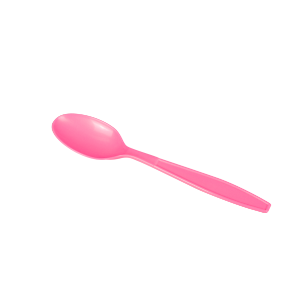 Karat PP Plastic Extra Heavy Weight Tea Spoons, Pink - 1,000 pcs