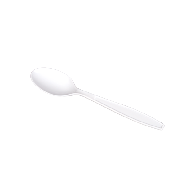 Karat PP Plastic Extra Heavy Weight Tea Spoons, White - 1,000 pcs