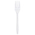 PS Plastic Medium Weight Forks Bulk Box, White - 1,000 pcs