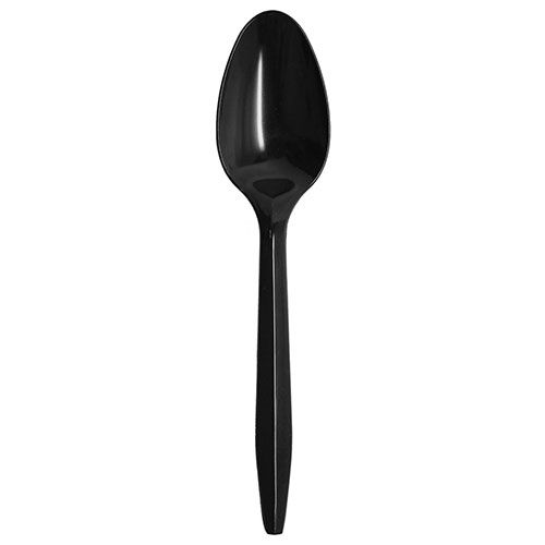 Black Karat PS Plastic Medium Weight Tea Spoons Bulk Box 