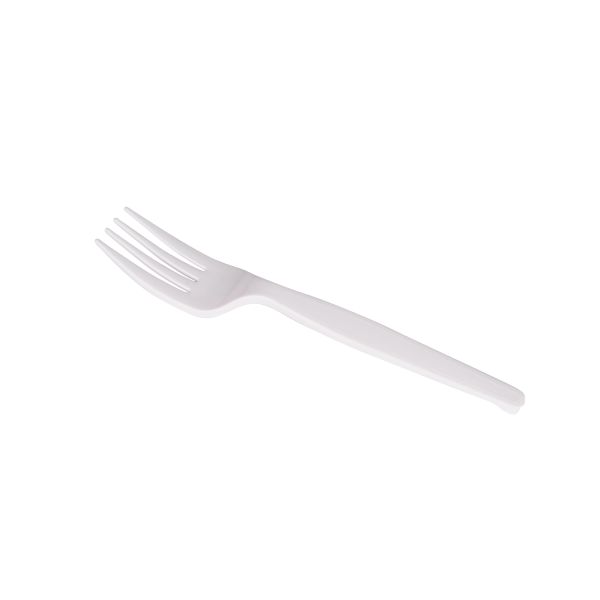 White Karat PS Plastic Medium-Heavy Weight Fork