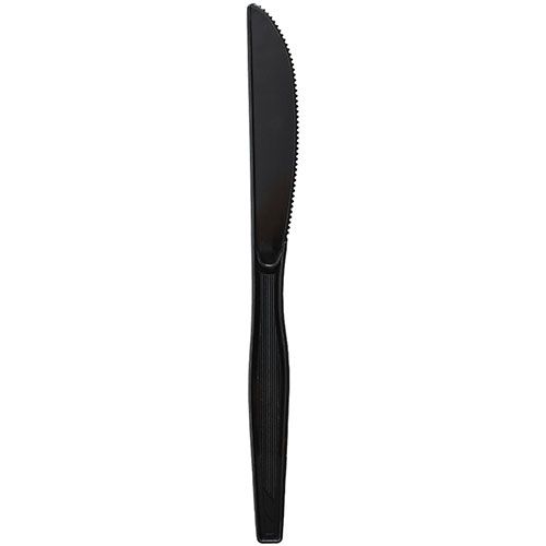 Karat PS Plastic Medium-Heavy Weight Knives Bulk Box, Black - 1,000 pcs