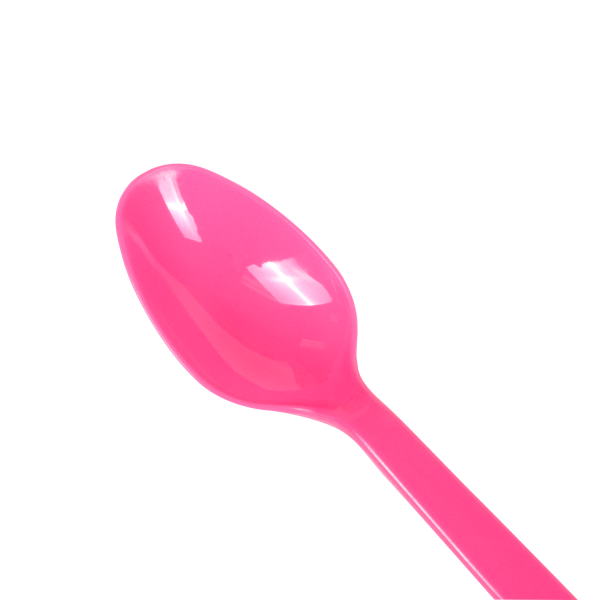 PS Plastic Heavy Weight Tea Spoons, Pink - 1,000 pcs