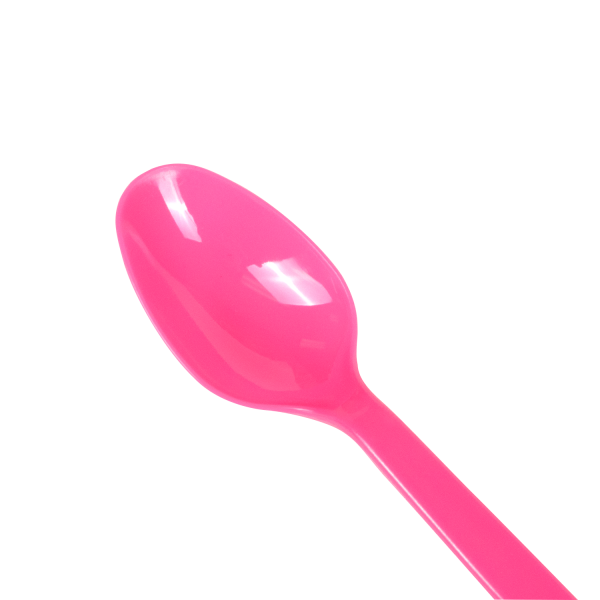 Karat PS Plastic Heavy Weight Tea Spoons, Pink - 1,000 pcs