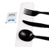 PP Plastic Medium-Heavy Weight Cutlery Kits with Salt and Pepper, Black - 250 kits