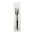 Karat PP Plastic Heavy Weight Cutlery Kits (Fork, 1-ply Napkin), Black - 500 kits