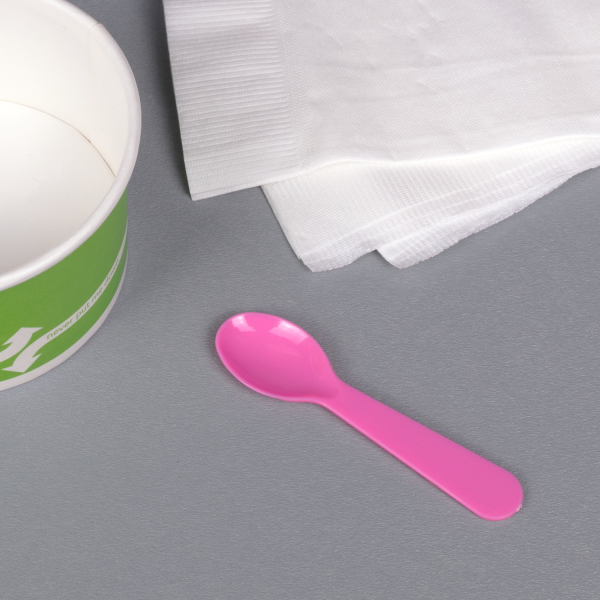 Karat PS Plastic Tasting Spoon, Pink - 4,000 pcs