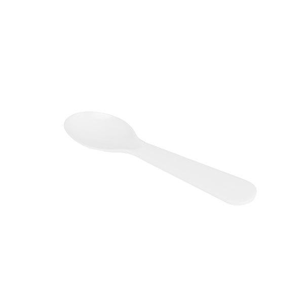 Karat PS Plastic Tasting Spoon, White - 4,000 pcs