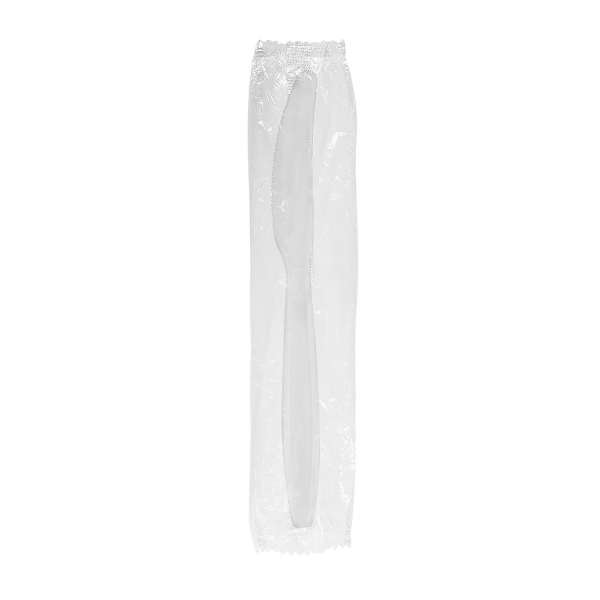 Karat PP Plastic Heavy Weight Knives Wrapped, White - 1,000 pcs