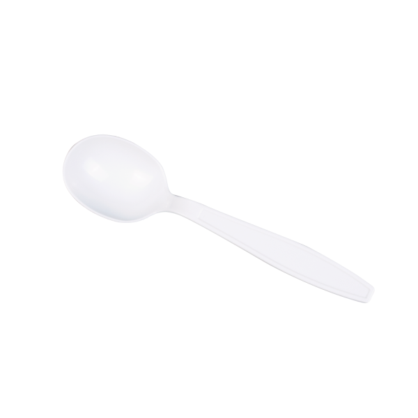 Karat PP Plastic Heavy Weight Soup Spoons Wrapped, White - 1,000 pcs