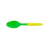 Karat PP Plastic Medium Weight Color Changing Tea Spoons, Yellow to Green - 1,000 pcs