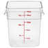 Clear container with red measuring marks that go up to 18 qt