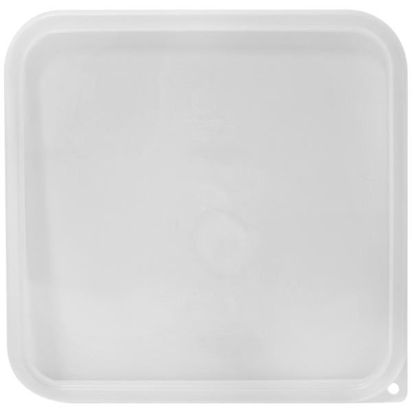White square container lid with tab to open